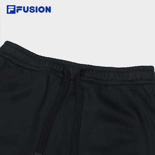 FILA FUSION斐乐潮牌针织长裤女基础时尚收口运动裤 正黑色-BK 160/62A/S