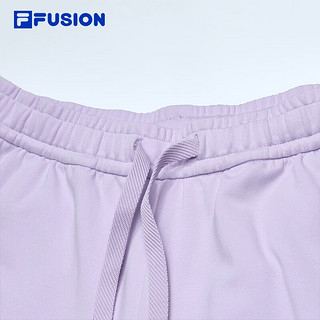 斐乐（FILA） FUSION潮牌女子针织长裤时尚宽松收口工装裤 木薯紫-PU 155/58A/XS