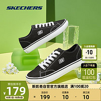 SKECHERS 斯凯奇 Cupsole 1 女子运动帆布鞋 66666131/BLK 黑色 38