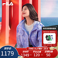 斐乐（FILA）女子梭织外套时尚休闲宽松连帽满印上衣 满印一-ZA 170/88A/L