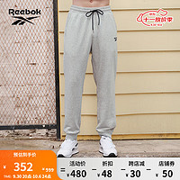 Reebok锐步男女同款PANTS运动休闲舒适针织长裤 灰色 S