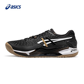 亚瑟士ASICS网球鞋男鞋耐磨运动鞋舒适透气 GEL-RESOLUTION 9 黑色 41.5