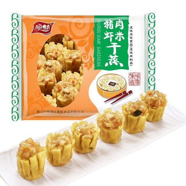 顺味 猪肉虾米干蒸烧麦500g 约30个 虾仁烧卖