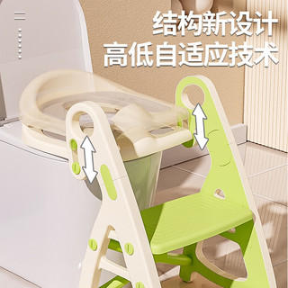 望十月（For Ten Month）儿童坐便器可折叠婴儿如厕辅助马桶架男女宝宝阶梯式扶手梯踩脚凳 灰色多功能 无规格