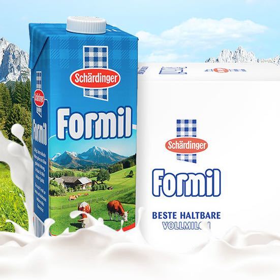 Schärdinger 莎丁格全脂牛奶1L*12盒 成人儿童老年进口早餐高钙 优质乳蛋白