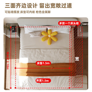双虎（SUNHOO）板式床现代卧室储物床23102透气铺板床1.5米+23302A床垫+床头柜*2