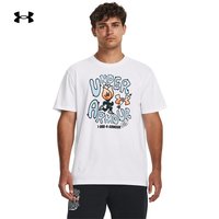 安德玛 UNDERARMOUR）秋冬Rose男子训练运动短袖T恤1380916 白色100 XXL