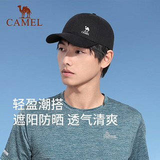 CAMEL 骆驼 鸭舌帽软顶防晒帽子潮简约运动户外休闲棒球帽纯色夏季棒球帽 133SARC004，卡其色