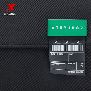 XTEP 特步 挎包男女运动潮流都市精致小方包时尚百搭包包 黑 均码