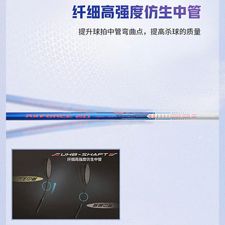 李宁（LI-NING）雷霆20 全碳素单拍 4U 进攻型羽毛球拍 蓝白(可磅数)