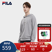 FILA 斐乐x MAGIC STICK 男子针织连帽上衣纯棉卫衣 雅素花灰-MG 180/100A/XL