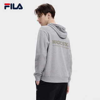 FILA 斐乐x MAGIC STICK 男子针织连帽上衣纯棉卫衣 雅素花灰-MG 180/100A/XL