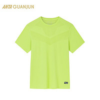 安踏（ANTA）短袖T恤男士季透气运动休闲上衣152330116 酸橙色 M/男170