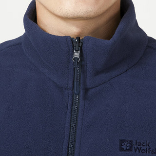 JackWolfskin 狼爪抓绒马甲男装 户外防风舒适保暖休闲立领夹克外套 5029061-1010 S