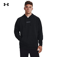 安德玛（UNDERARMOUR）秋冬男子棉织连帽训练运动卫衣1379684 黑色001 3XL