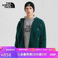 北面（The North Face）抓绒衣男款摇粒绒防风保暖冲锋衣内胆宽松休闲通勤上衣秋冬7W7I D7V/绿色 S/165