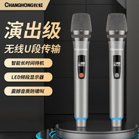 CHANGHONG 长虹 CW62 无线麦克风一拖二通用话筒家庭KTV舞台演讲K歌婚庆会