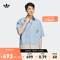 adidas阿迪达斯三叶草NAGABA联名男装运动短袖衬衫IS0635 天蓝/暗藏青 AXXL