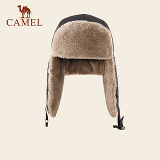 骆驼（CAMEL）户外帽子男女滑雪帽护耳防风雷锋帽冬季棉帽保暖加厚防寒骑车 133CB00010，卡其