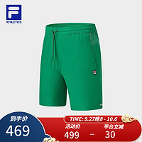 斐乐（FILA） 男子五分裤运动跑步梭织短裤男裤子 仙草绿-GN 170/80A/M