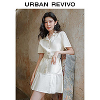 URBAN REVIVO UR女装复古纯欲风收腰宝藏连衣裙UWL732113