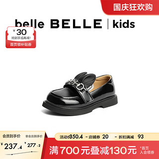 BeLLE 百丽 童鞋可爱两穿乐福鞋公主小皮鞋89115C83 黑色 36