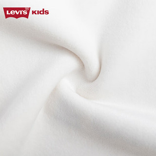 Levi's 李维斯童装女童连帽卫衣冬儿童保暖加厚笑脸印花上衣 古老白 110/52