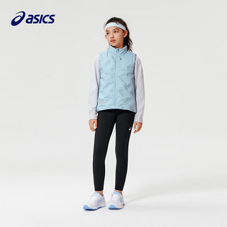 ASICS 亚瑟士 童装羽绒服男女儿童保暖弹力羽绒马甲 1406蓝色 140cm