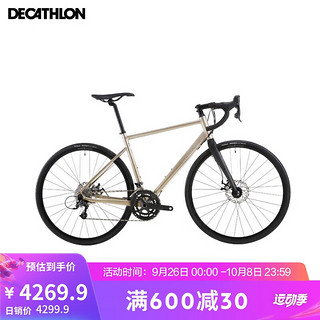 迪卡侬（DECATHLON）自行车公路车RC500铝制碟刹弯把变速公路自行车至尊金L-4834008