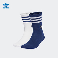 adidas 阿迪达斯 三叶草男女经典舒适运动袜子IJ9418 白/深蓝 S