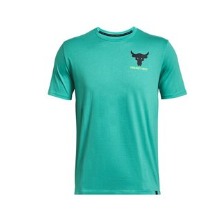 安德玛 UNDERARMOUR）秋冬Project Rock强森LC Brahma男子训练运动短袖T恤1379839 绿色369 XXL