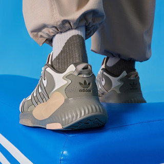 adidas 阿迪达斯 「泡泡鞋」HI-TAIL经典复古运动鞋男女阿迪达斯官方三叶草 米色/橄榄绿/灰 42(260mm)