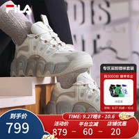 FILA 斐乐 可颂面包鞋运动鞋女2023冬休闲鞋老爹鞋 豆腐白/燕麦色-TO 38