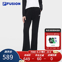 斐乐（FILA） FUSION女子针织长裤简约时尚运动裤 正黑色-BK 155/58A/XS