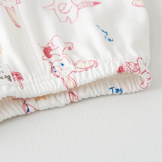 童泰宝宝套装四季纯棉婴儿衣服男童女童家居内衣对开长袖上衣长裤 粉色 66cm