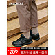 SKECHERS 斯凯奇 男鞋休闲商务皮鞋 新款流行软底缓震舒适鞋子男 77156 黑色/BLK 41