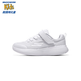 Skechers斯凯奇儿童鞋女童训练鞋软底网布轻便春秋大童运动鞋302620L 白色/WHT 27.5码