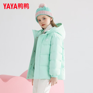 鸭鸭羽绒服鸭鸭（YAYA）儿童羽绒服新短款女童加厚新短款面包服冬季中大童装外套KLZ 红色 140cm