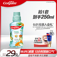 Colgate 高露洁 漱口水清洁口腔清新口气无酒精减少口腔细菌250ml口味随机