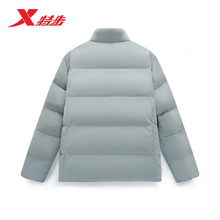 XTEP 特步 羽绒服男款保暖厚款外套877429190046 蟹壳青 XL