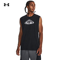 安德玛 UNDERARMOUR)秋冬库里Curry男子篮球运动背心1380332 黑色001 XL
