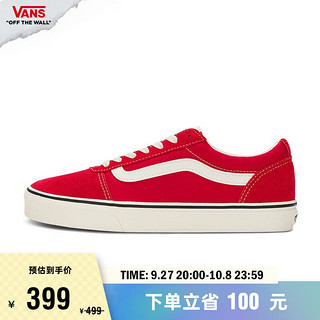 VANS 范斯 线上专售Ward复古红男鞋板鞋 红色 39