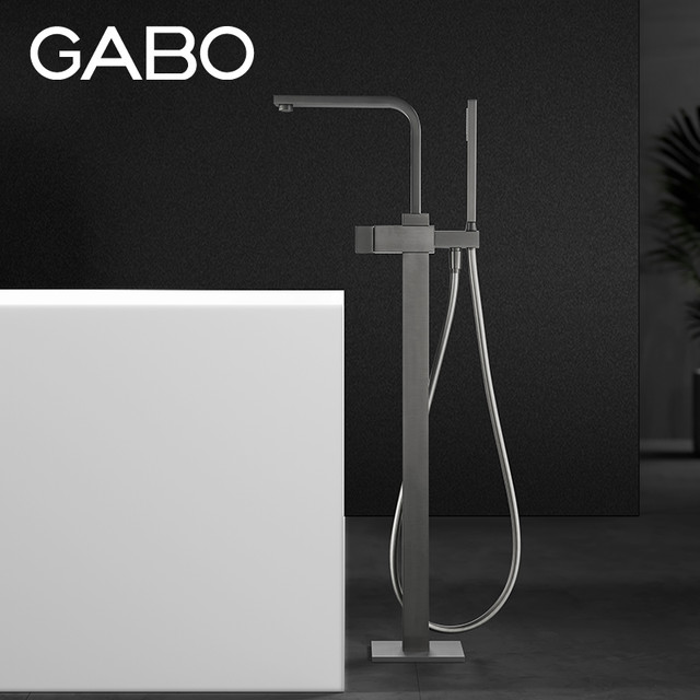GABO 观博 浴室独立式浴缸淋浴龙头缸边落地式花洒龙头冷热水18B026