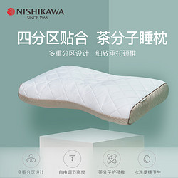 NiSHiKaWa 东京西川 西川日本进口茶分子软管成人健康睡眠枕颈椎枕头枕芯