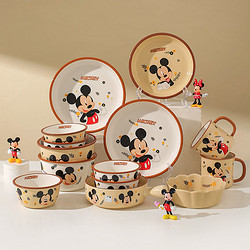 KAWASIMAYA 川岛屋 迪士尼米奇餐具卡通陶瓷碗家用儿童可爱米饭碗汤碗面碗盘子