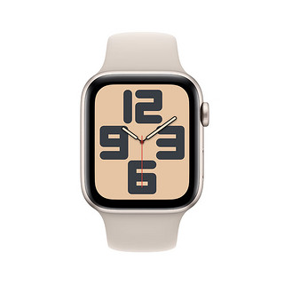 Apple Watch SE 2023款智能手表蜂窝款44毫米星光色铝金属表壳星光色运动型表带M/L MRGY3CH/A