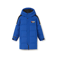 探路者（TOREAD） 儿童羽绒服男女中大童装冬季防风长款外套大衣服 数码蓝 160