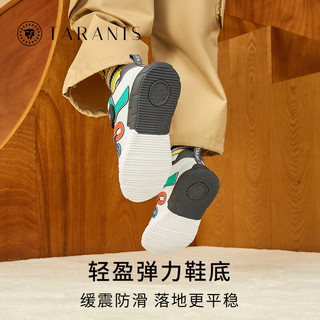 TARANIS 泰兰尼斯 儿童加绒跑步鞋 白/灰/绿 23码