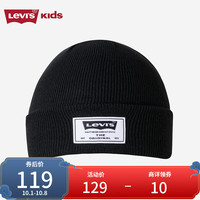 Levi's李维斯儿童男女童针织帽23冬季儿童冷帽 黑色 8/20