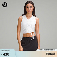 lululemon 丨LA 女士不对称设计带抽绳背心 LW1DKLS 白色